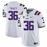 LSU Tigers 36 Cole Tracy White Nike College Football Jersey Dzhi,baseball caps,new era cap wholesale,wholesale hats